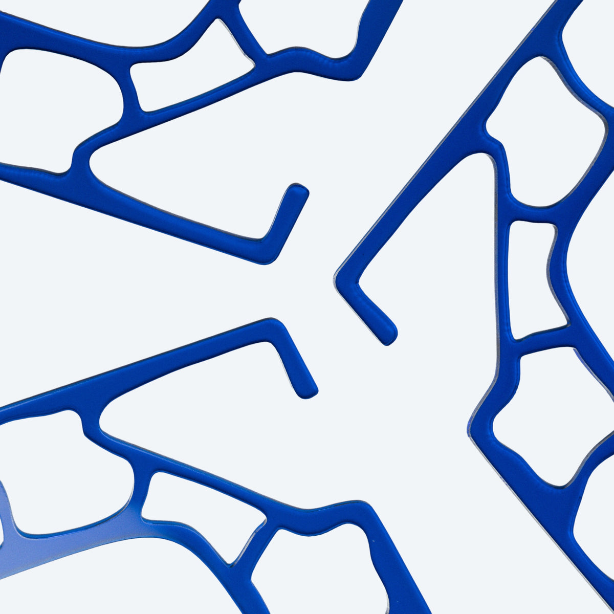 Custom-dyed acrylic Voronoi hangers