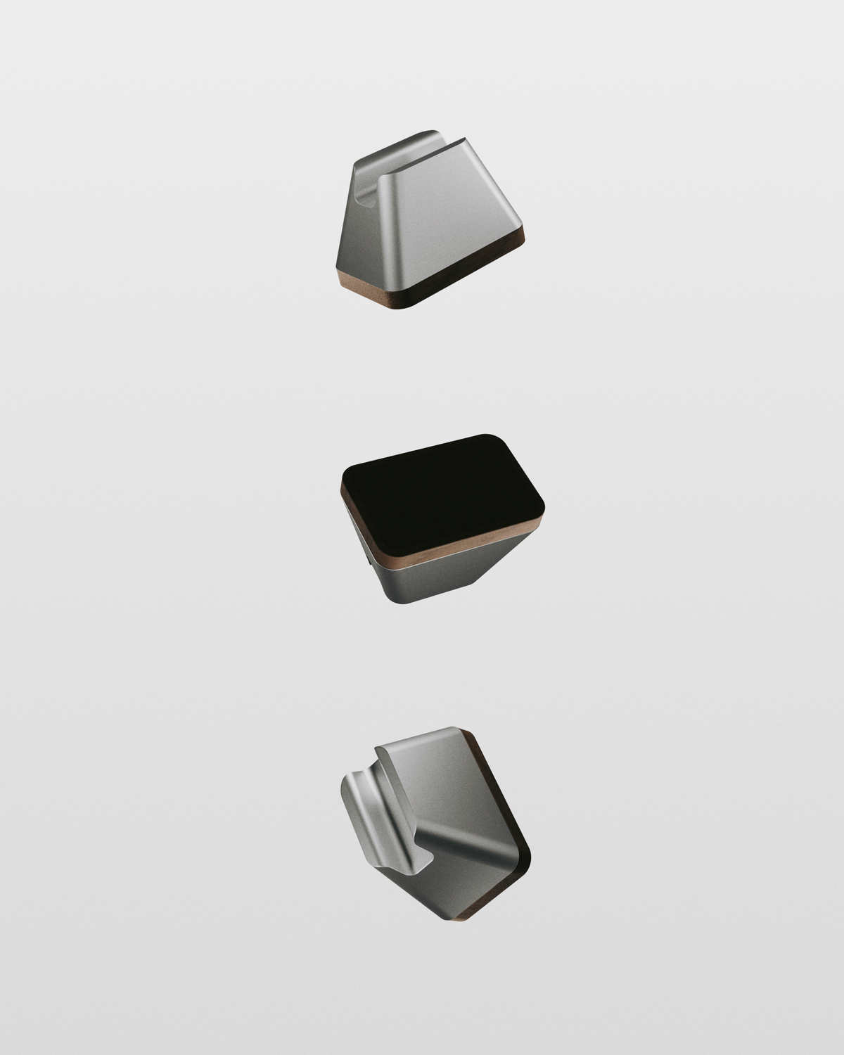 BlankedStudios eyewear stand, three angles