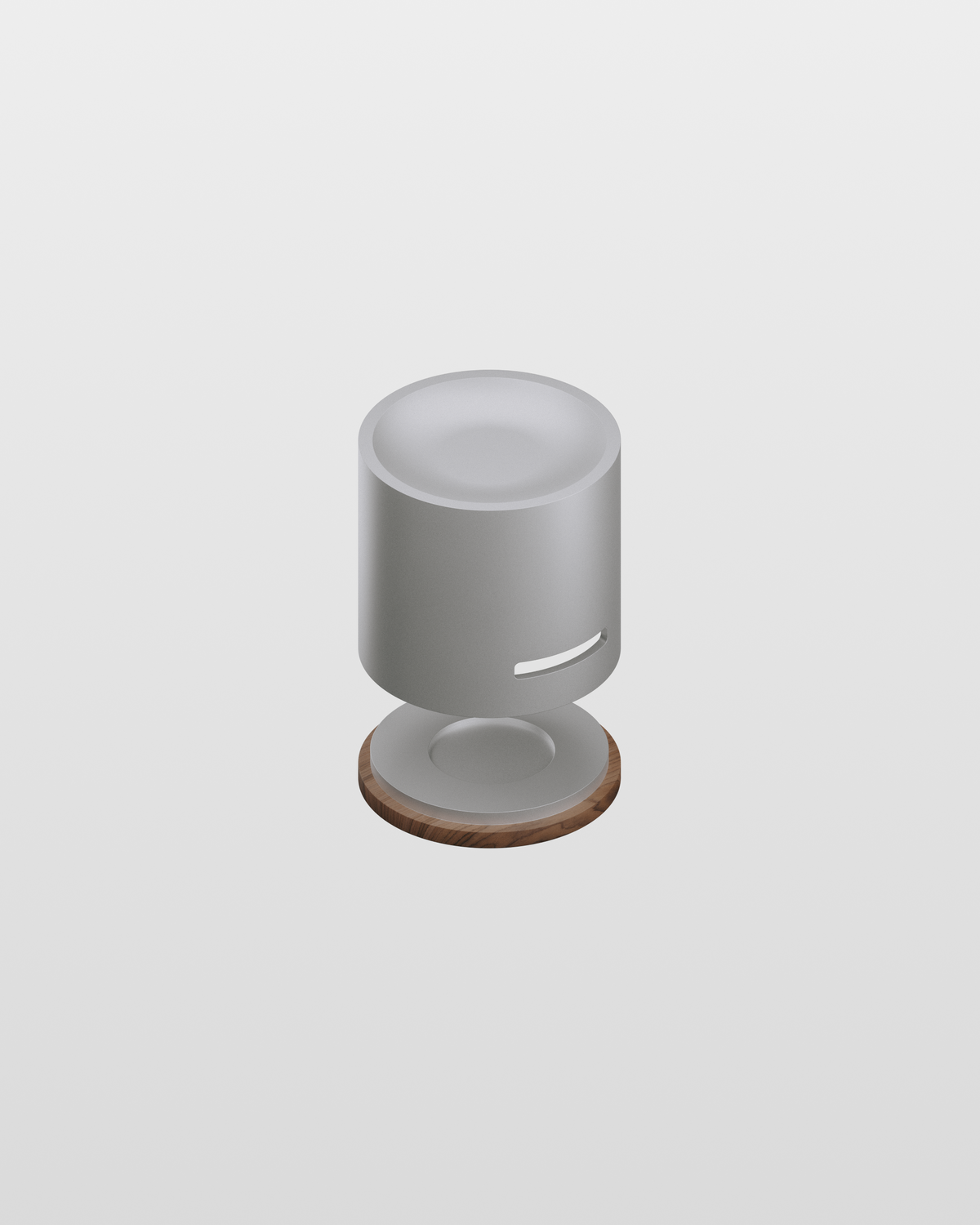 Oil Diffuser with its walnut base separated